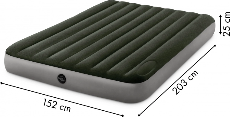 Tágas, kétszemélyes fekhely 203 × 152 × 25 cm