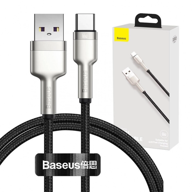 Baseus Cafule USB-C töltőkábel, 66W, 1m, fekete