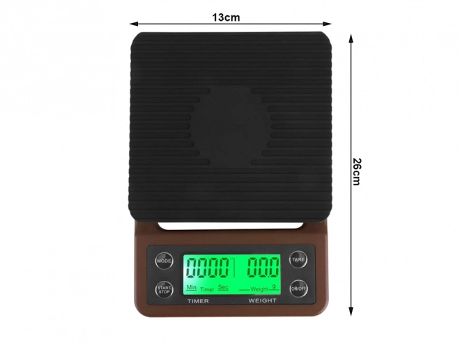 Elektronikus kávémérleg 5 kg kapacitással