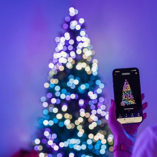 Intelligens karácsonyi fényfüzér 400 LED RGB 32m