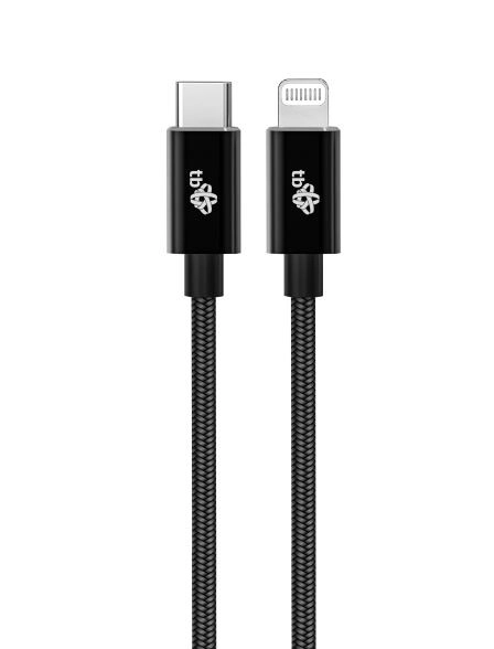 Fekete Lightning MFi - USB C kábel 1m