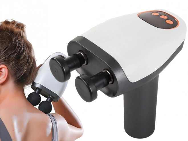 Ergonomikus LCD masszázspisztoly, 8 cserélhető fej