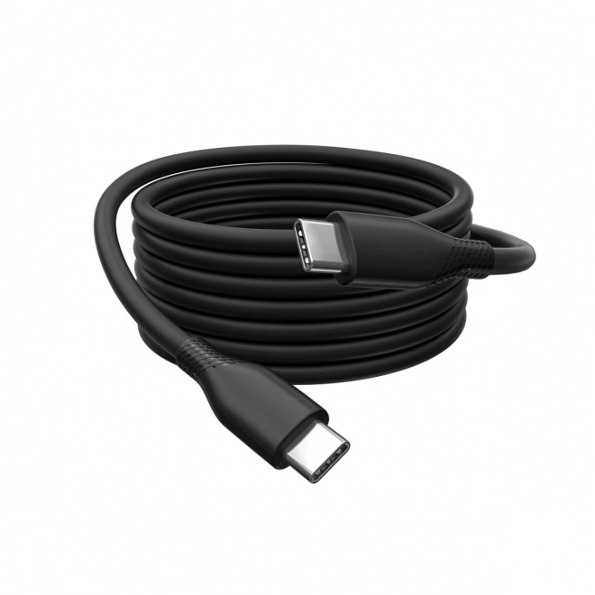 Silikon USB-C kábel, 2m, fekete