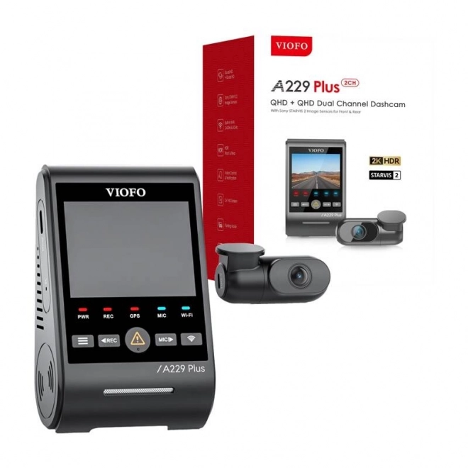 Viofo A229 Plus 2CH kamerarendszer WiFi-vel és GPS-szel