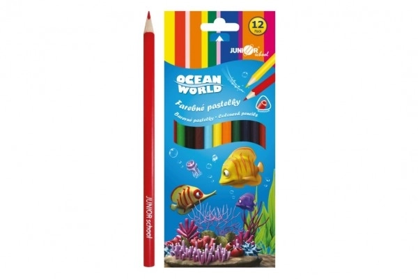 Triton színes ceruzák Ocean World háromszögletű 12 db