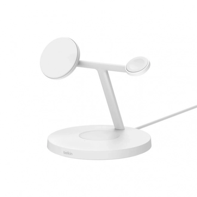 Fehér Boost Charge pro 3 az 1-ben Qi2 15W állítható töltő