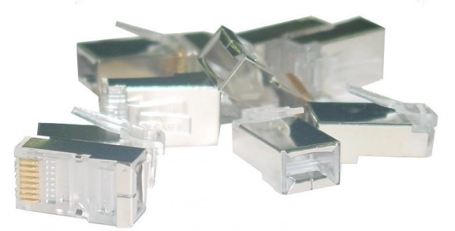 Ekranolt RJ45 kábelcsatlakozó, kategória 6, univerzális
