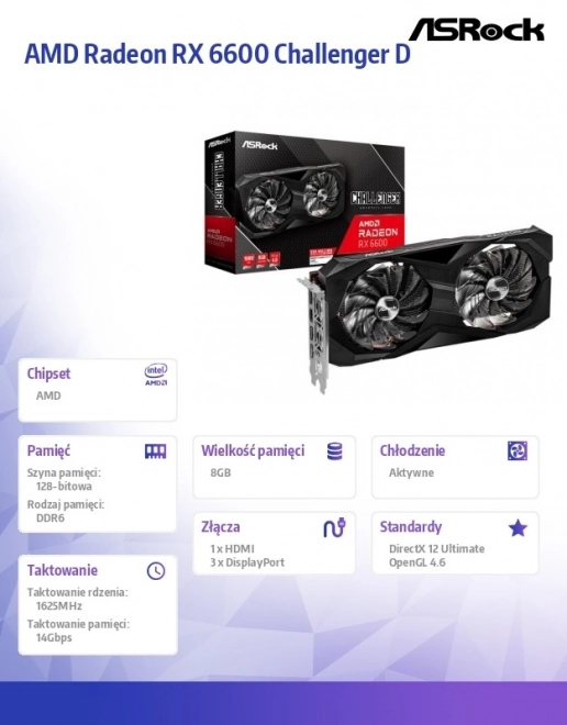 Radeon RX 6600 Challenger D grafikus kártya