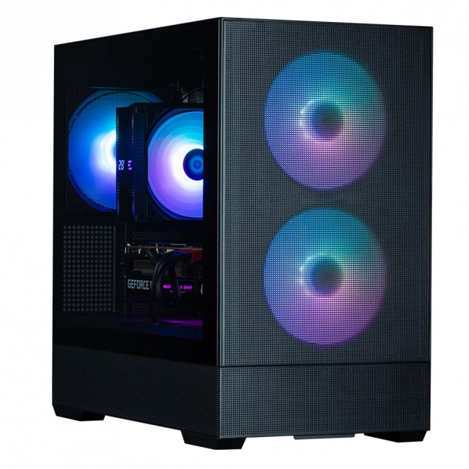 P30 Air mATX Mini Torony Ház ARGB ventilátorokkal fekete