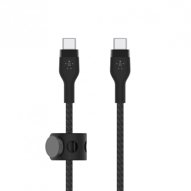 BoostCharge USB-C/USB-C szilikon kábel fekete 2m