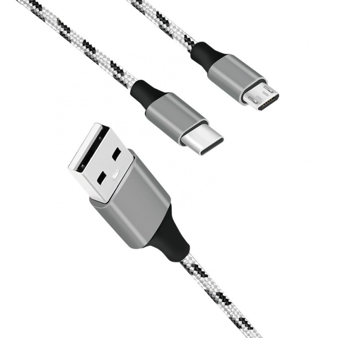 LogiLink 2 az 1-ben USB adatkábellel Micro USB és USB-C csatlakozóval, 1.2 méteres