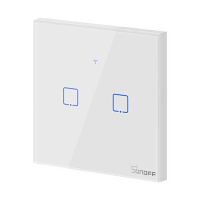Intelligens világításkapcsoló Sonoff TX WiFi + RF 433 (2 csatorna)