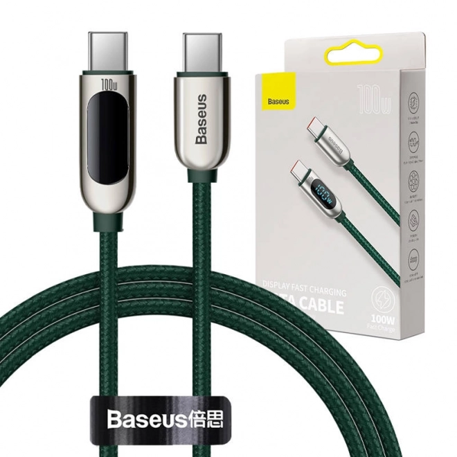 Baseus kijelzős USB-C kábel zöld