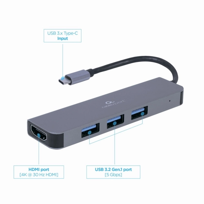 Usb-c Hdmi hub 3xUSB 3.0 csatlakozó