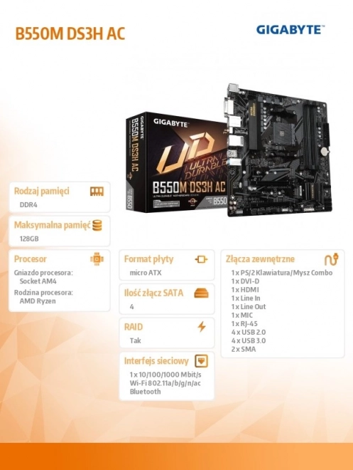 B550M DS3H AC alaplap