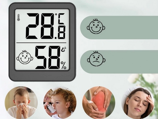 Digitális szobai párásító mini meteorológiai állomás
