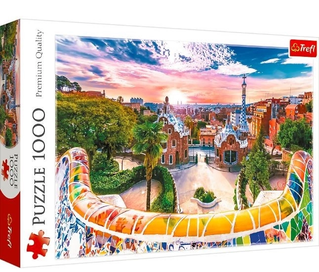 Puzzle 1000 darabos naplemente Barcelona felett