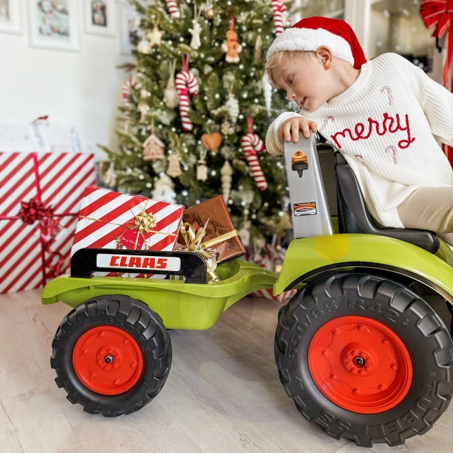 FALK Traktor pedálos Claas Arion 430 utánfutóval