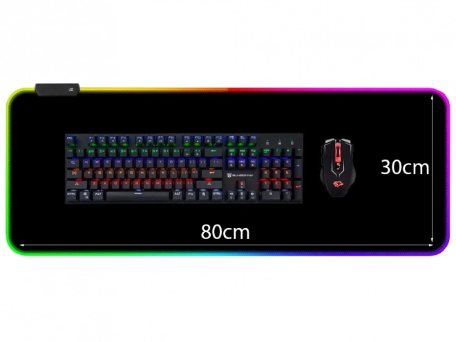 Led világítású gamer egérpad xxl