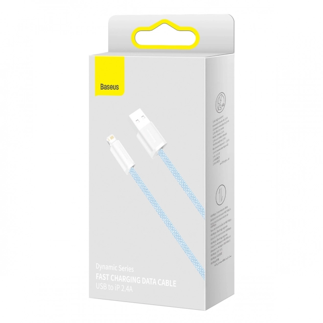 baseus dinamikus usb-lightning kábel 2,4a, 2m kék