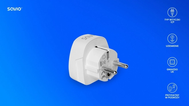 Utazó adapter UK-EU SAVIO