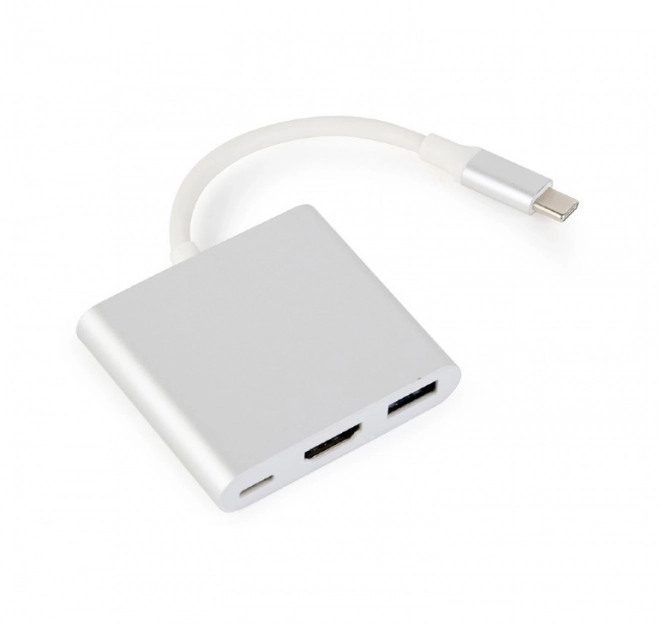 Univerzális ezüst USB-C adapter HDMI-vel