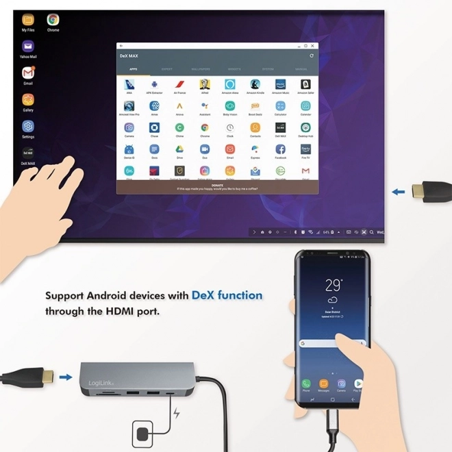 Usb-c hub többfunkciós kártyaolvasó hdmi pd