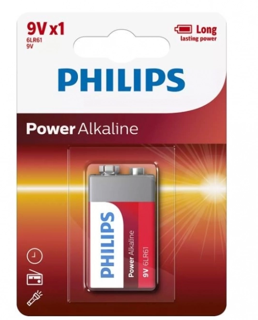 Philips Power Alkaline 9V elem