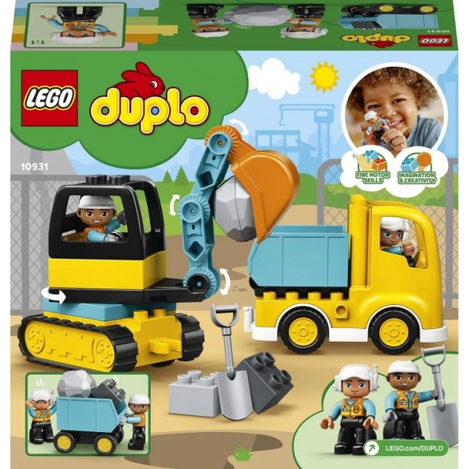 Lego Duplo - Teherautó és lánctalpas kotrógép