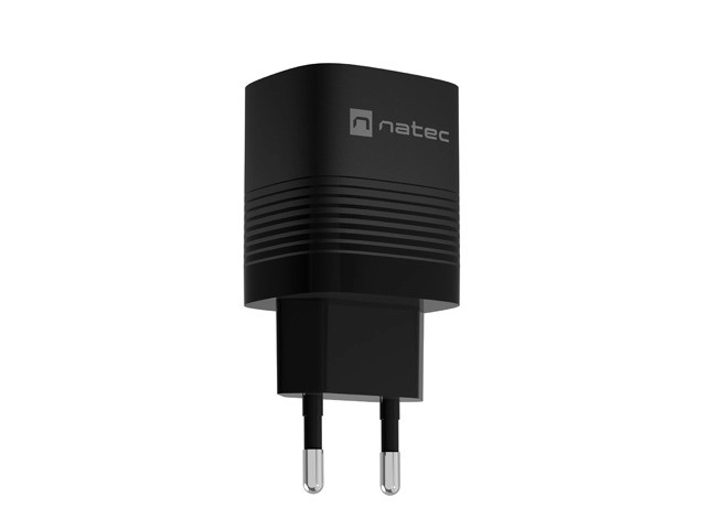 Hálózati töltő Natec Ribera GAN 2 porttal 30W Fekete