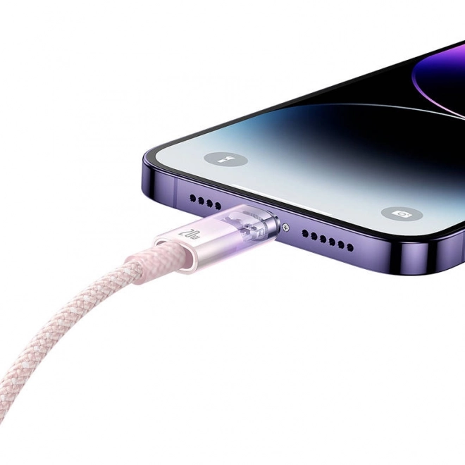 Rózsaszín Baseus USB-C Lightning gyorsöltő kábel