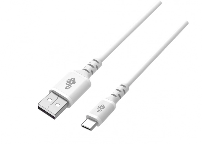 Fehér szilikon USB - USB C kábel 1 m gyors töltéssel