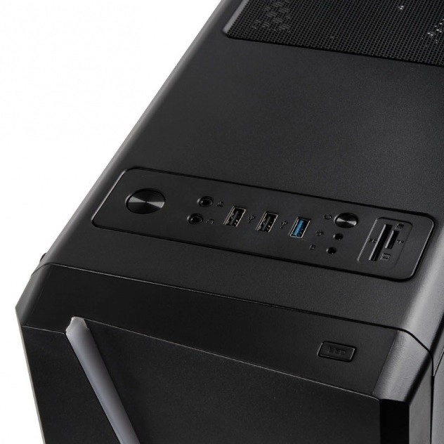 Számítógépház RGB világítással és USB3 csatlakozással