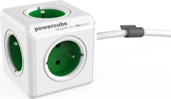 PowerCube Extended hosszabbító aljzat, 1,5 m, zöld