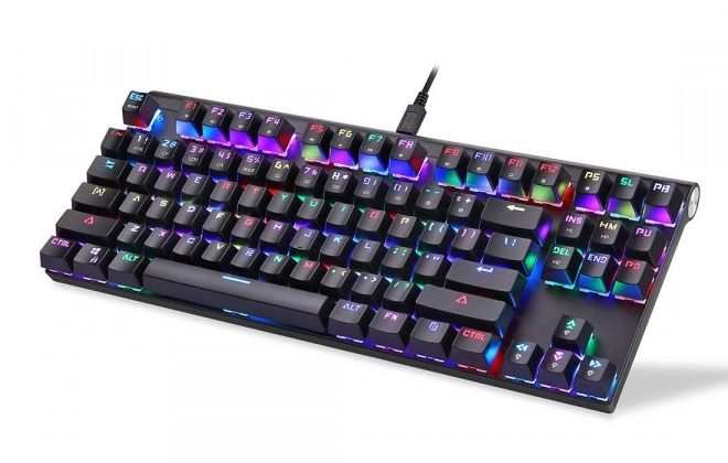 Mechanikus gaming billentyűzet Motospeed RGB fekete