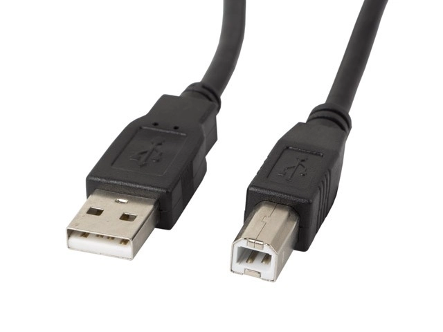 Fekete USB 2.0 kábel AM-BM 1,8M ferrittel