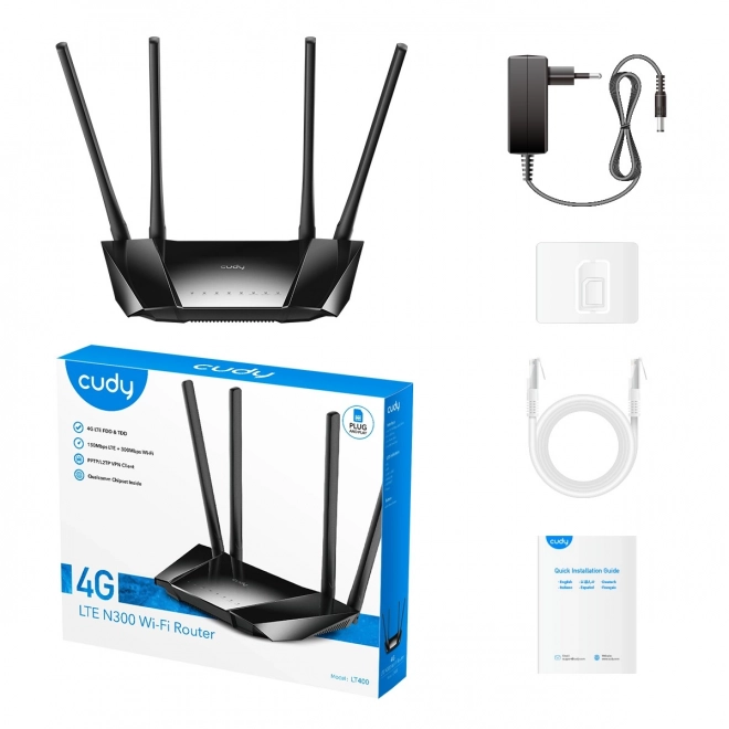 N300 4G LTE vezeték nélküli router SIM kártyával