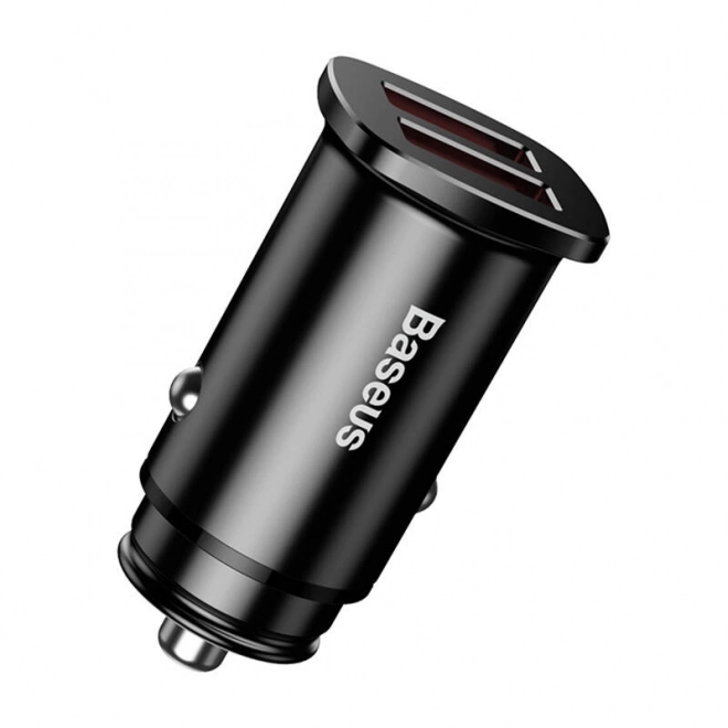 Baseus autós gyors töltő 2xUSB QC3.0 30W fekete