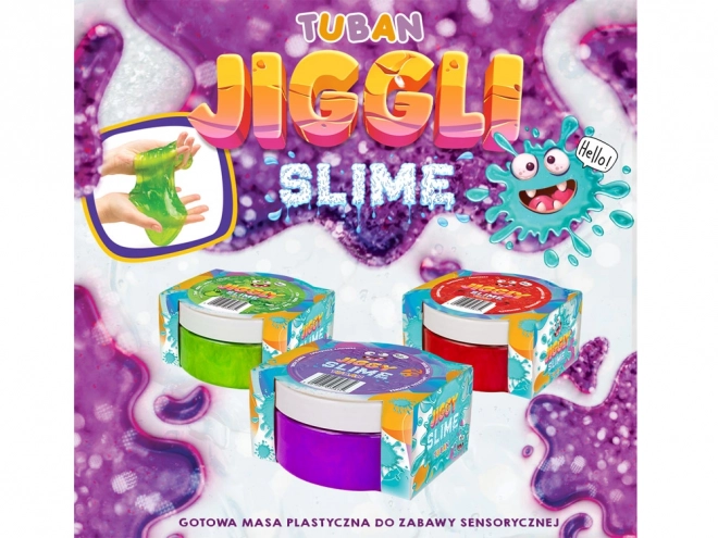 Jiggly Slime - eper illatú piros, 200g