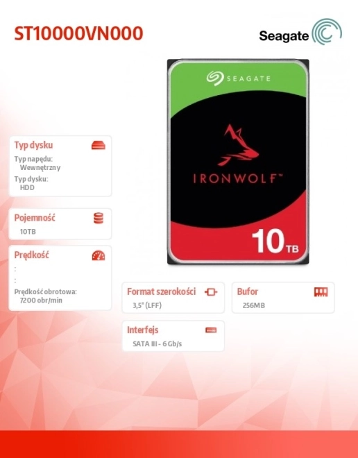 Ironwolf nas merevlemez 10TB
