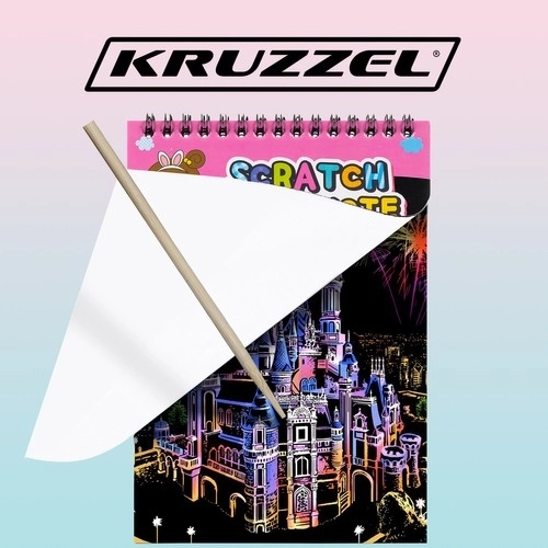 Kreatív kaparó jegyzetfüzet fa ceruzával