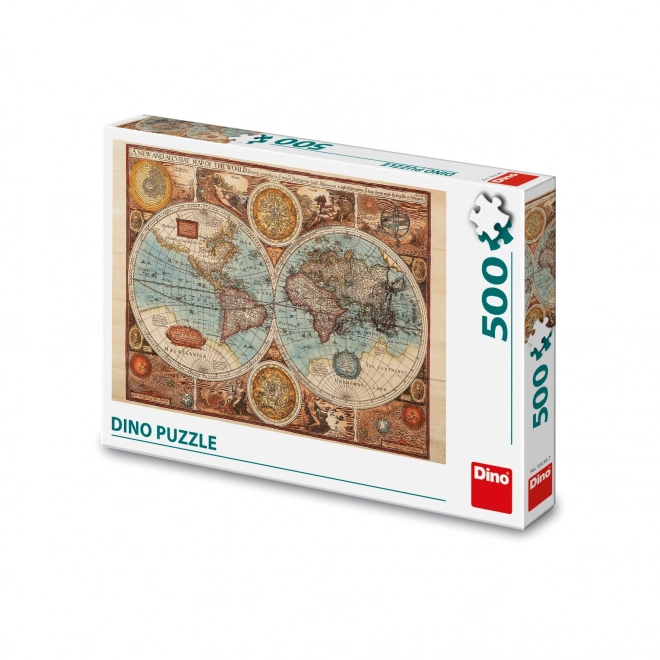 Történelmi világtérkép puzzle 1626