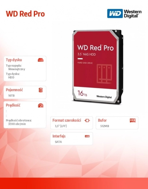 Wd Red Pro 16TB merevlemez