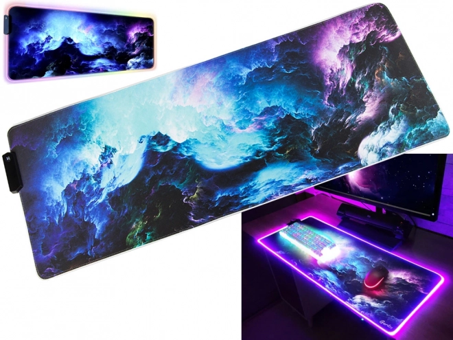 Világító RGB LED játékmousepad