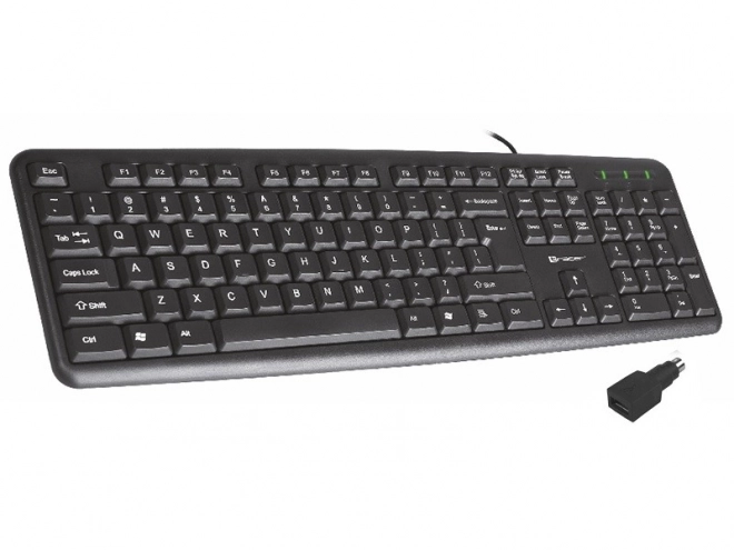 Tracer Maverick billentyűzet fekete USB + PS2 adapterrel