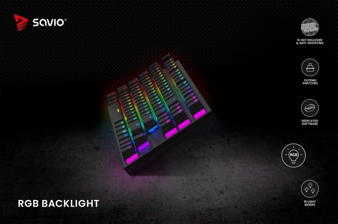 Mechanikus billentyűzet Savio Tempest X2 RGB Outemu Brown