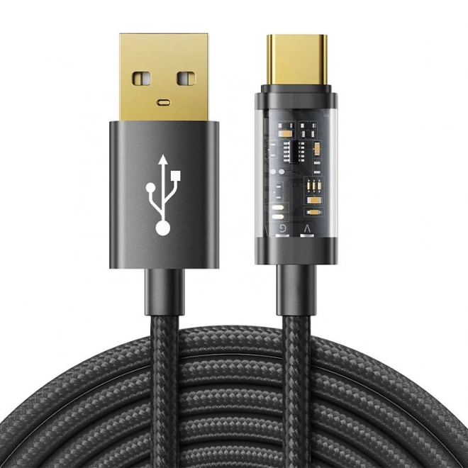 Usb C kábel 3A 1,2 m fekete