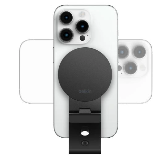 Fekete iPhone mágneses tartó monitorhoz