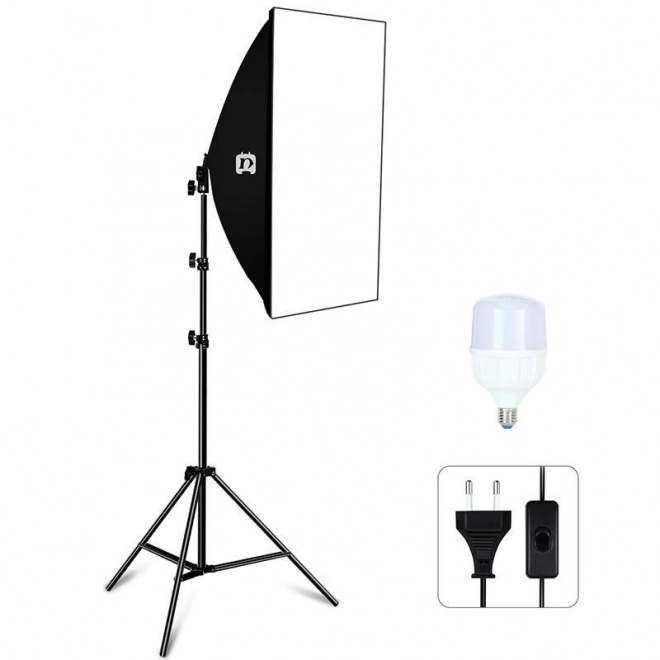 stúdió készlet softboxszal 50x70 cm és LED izzó - Puluz