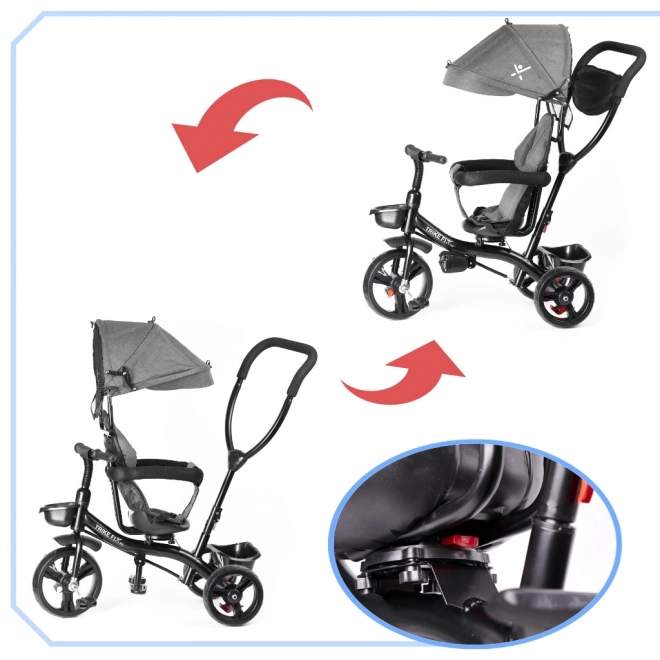 Szürke Trike Fix Lite háromkerekű bicikli – Szürke